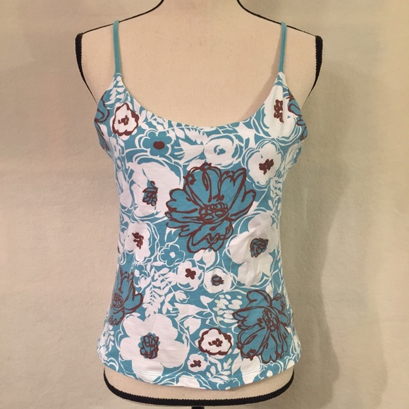 Patagonia Tops - Patagonia Water Girl blue white stretch tank top